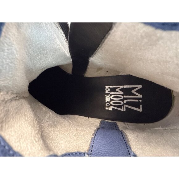 Miz Mooz Women's Frances Blue Leather Lined Ankle Boots Inside Zipper Sz 39 - Picture 10 of 11